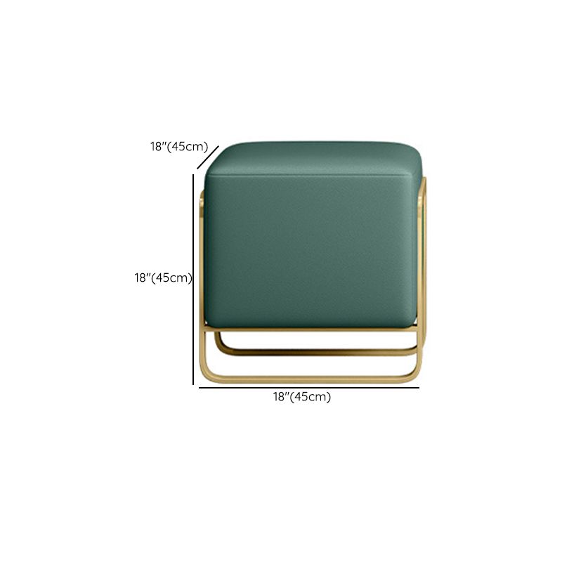 Luxurious Leather 2-Drawer Vanity Makeup Table Set in Dark Green