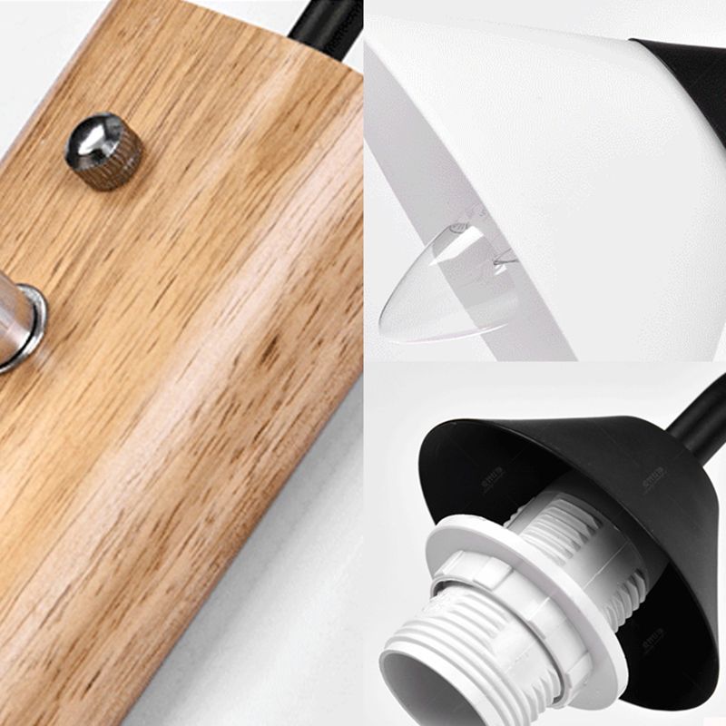 CORRIDO PACCHIARE PER PERCHIO CONICALE SCONCE CONICALE GLAZZO 1 LUCE LUCE MODERNA MODERNA CON BASE IN LEGNO