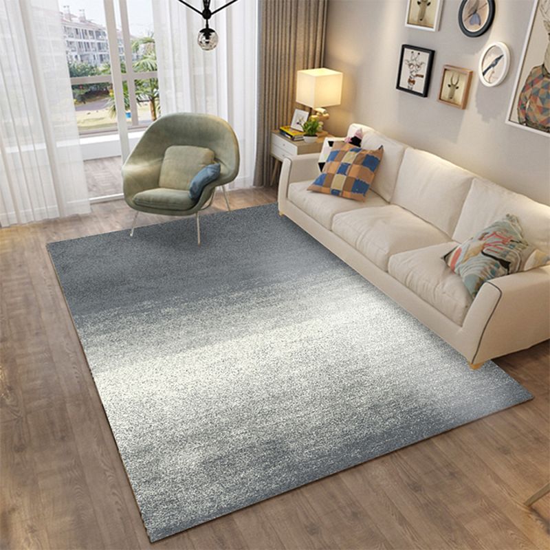 Brown Simple Rug Polyester Gradient Ramp Rug Washable Rug for Living Room
