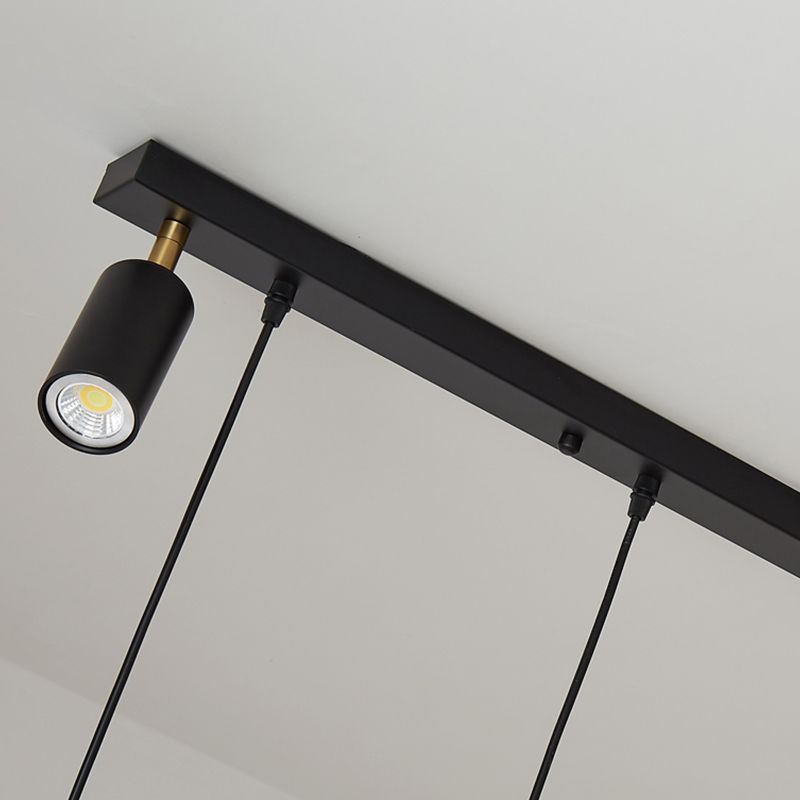 Simple Island Light Dining Room Modern Cylindrical Shade Chandelier Light Fixture