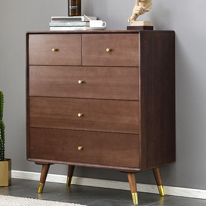 Solid Wood Accent Chest with 4/5/6/7 Drawers and Straight Legs