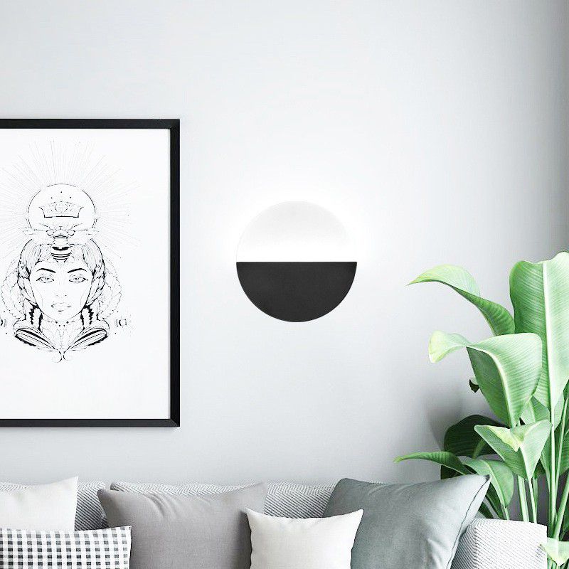 Circle Wall Light Contemporary Acrylic 1 Light Wall Mount Lighting for Bedroom