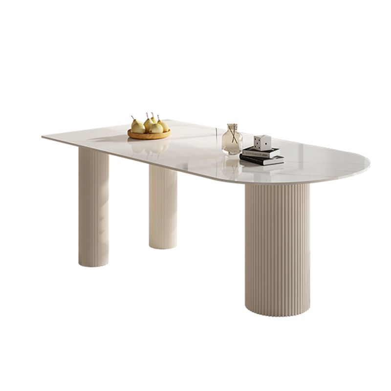 Modern Irregular Shape Table Sintered Stone Top Table with 3 Legs