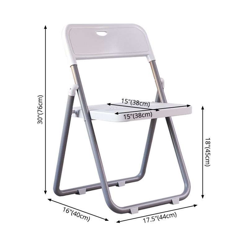 Chaises de salle à manger contemporaines en métal, chaise latérale de salle à manger à dossier ouvert pliante à la maison