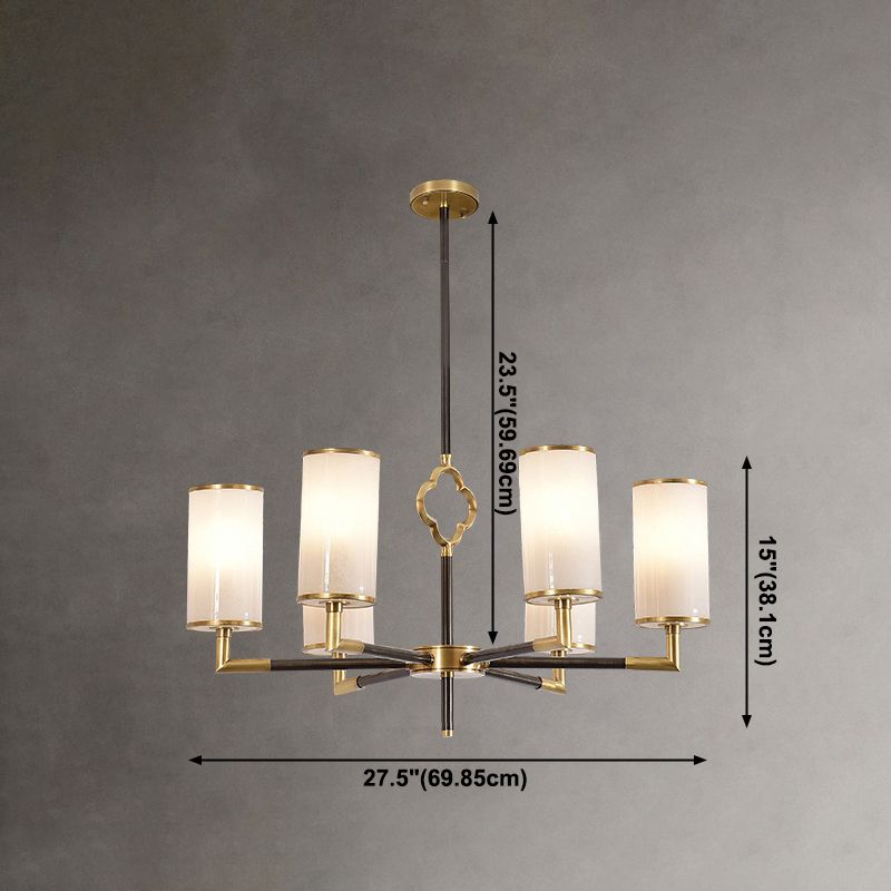 Luces colgantes colgantes de cilindros modernos de vidrio colgante moderno