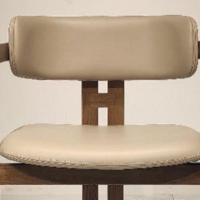 Upholstered Dining Chairs Contemporary Arm Chairs with Wood Base