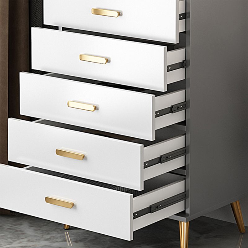 15.74" Wide Modern Accent Chest White Wooden Chest with Drawers
