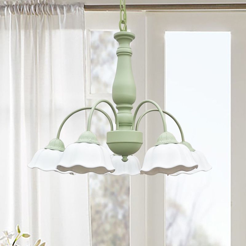 White Glass Hanging Pendant Lights Modern Hanging Lamps for Dining Room