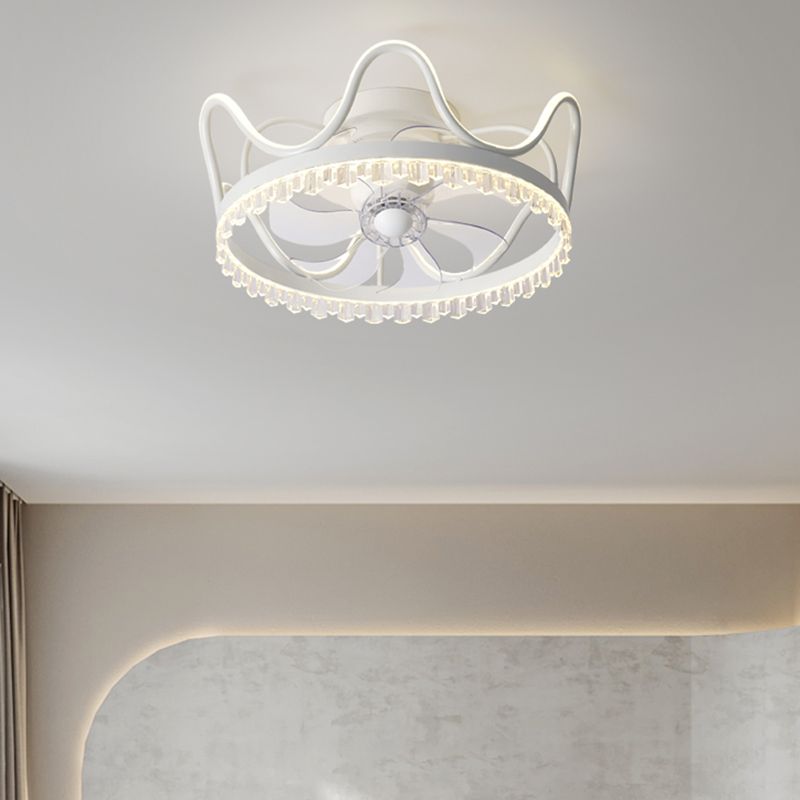 Éclair de plafond de forme de couronne moderne Lumières en métal 2 lumières à lad lampe à lampes lumineuses