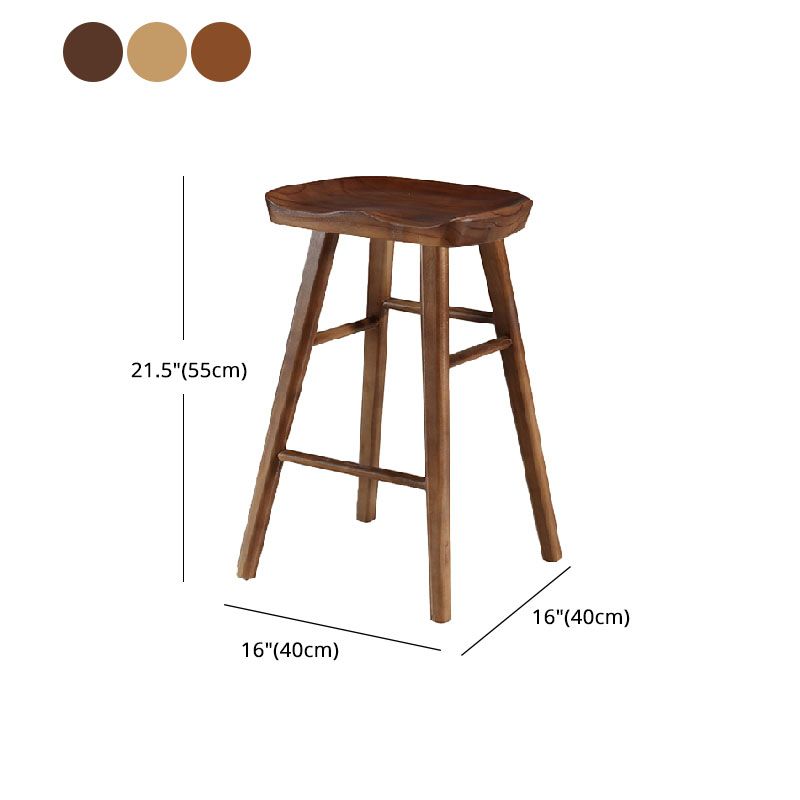 Barhocker im Industriestil, Holzbeine, Sattelsitz, Barhocker für Restaurantbar