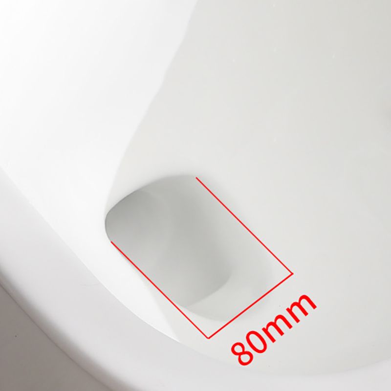 White Ceramic All-In-One Toilet Modern Floor Mounted Toilet Bowl