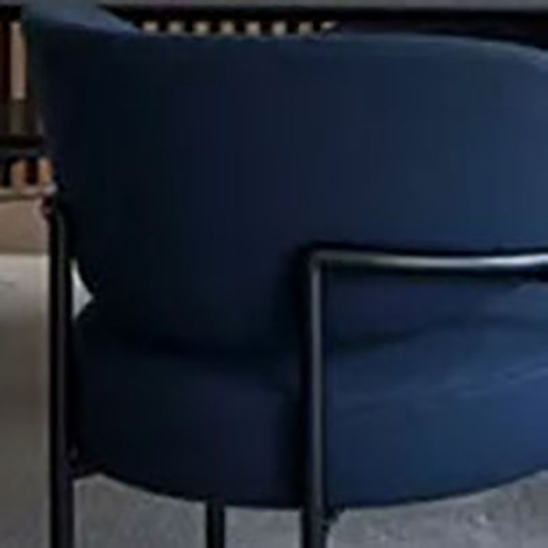 Metal Kitchen and Dining Room Chair Open Back Dining Side Chair in Black
