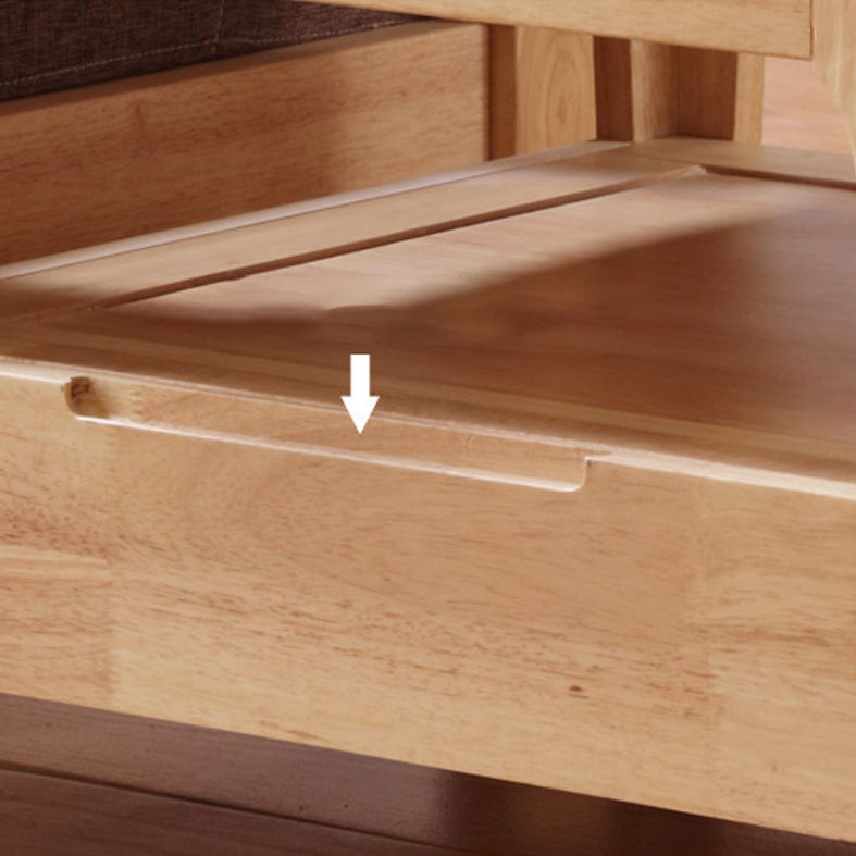 Modern 23.62" Wide End Table Sqaure 4 Legs Side Table with 1 Drawer