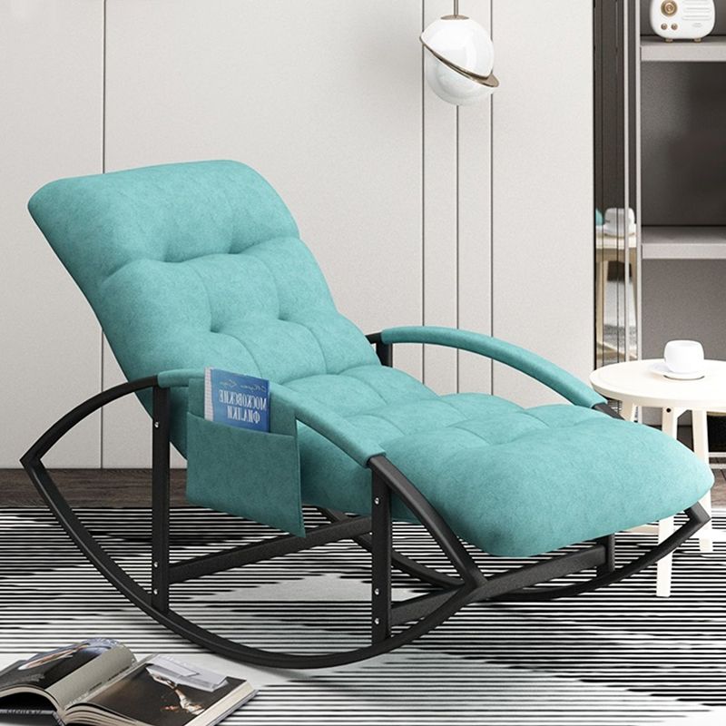 Simple Style Lazy Sofa Chair Balcony Iron Base Rocking Chair