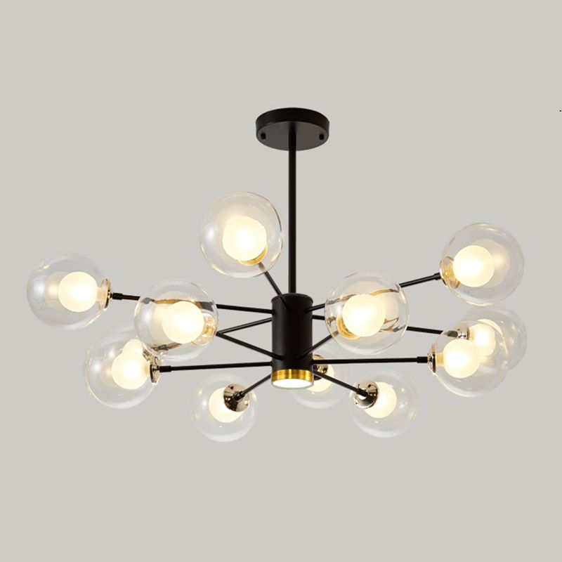 2 Schichten minimalistischer Kronleuchter Glasanhänger Kronleuchter für Esszimmer Schlafzimmer