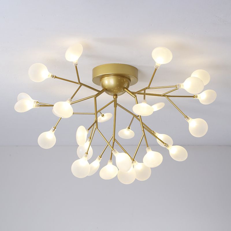 Modern Style Branch Flush Mount Metal Ceiling Light for Bedroom