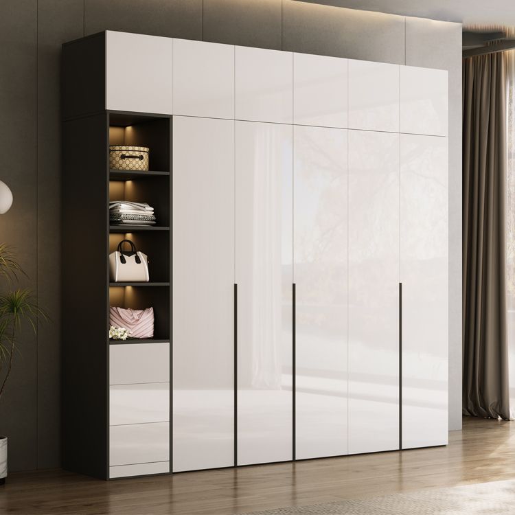 Engineered Wood Wardrobe Closet Contemporary Hinged Wardrobe Armoire