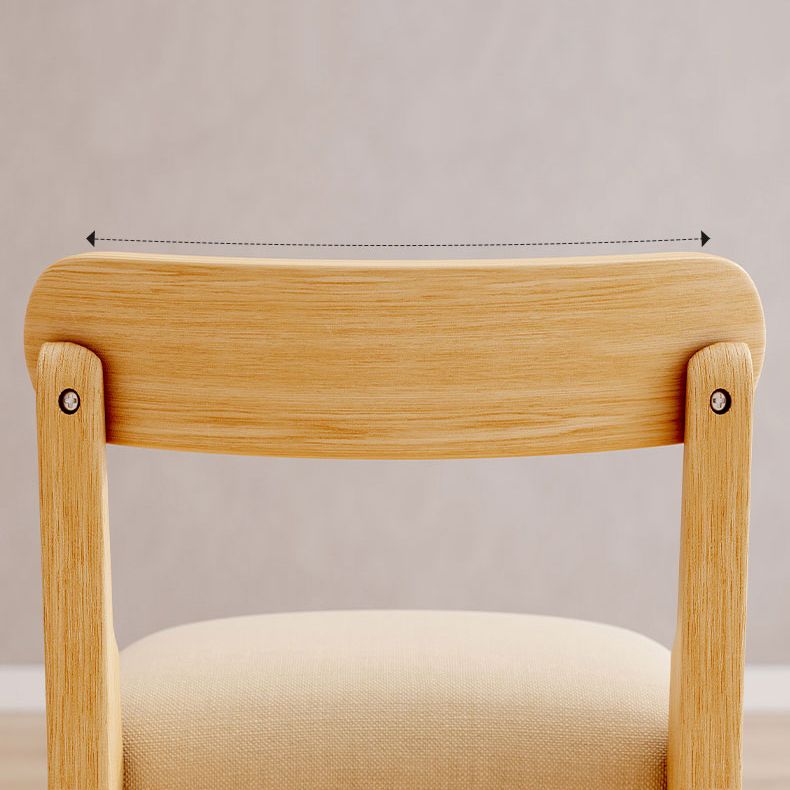 Solid Wood Bar Stool Backrest Upholstered Bar Stools for Dining Room