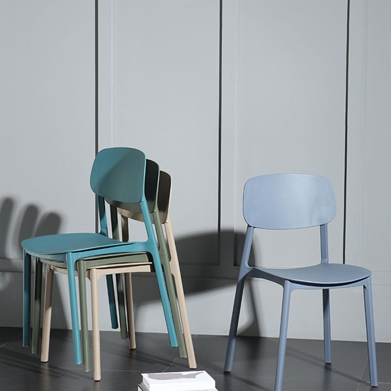 Modern Open Back Side Chair Plastic Indoor Arm Chair for Dining Room Bedroom
