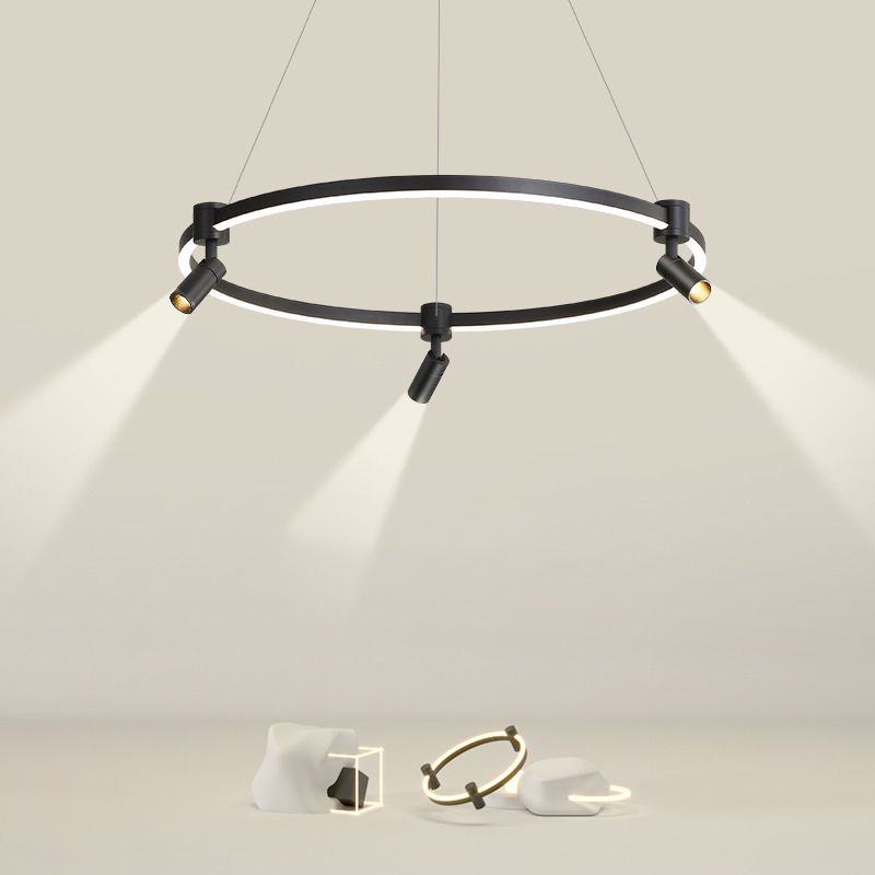 Linear Shape Metal Pendant Light Fixtures Modern Style 4 Light Hanging Light Fixtures