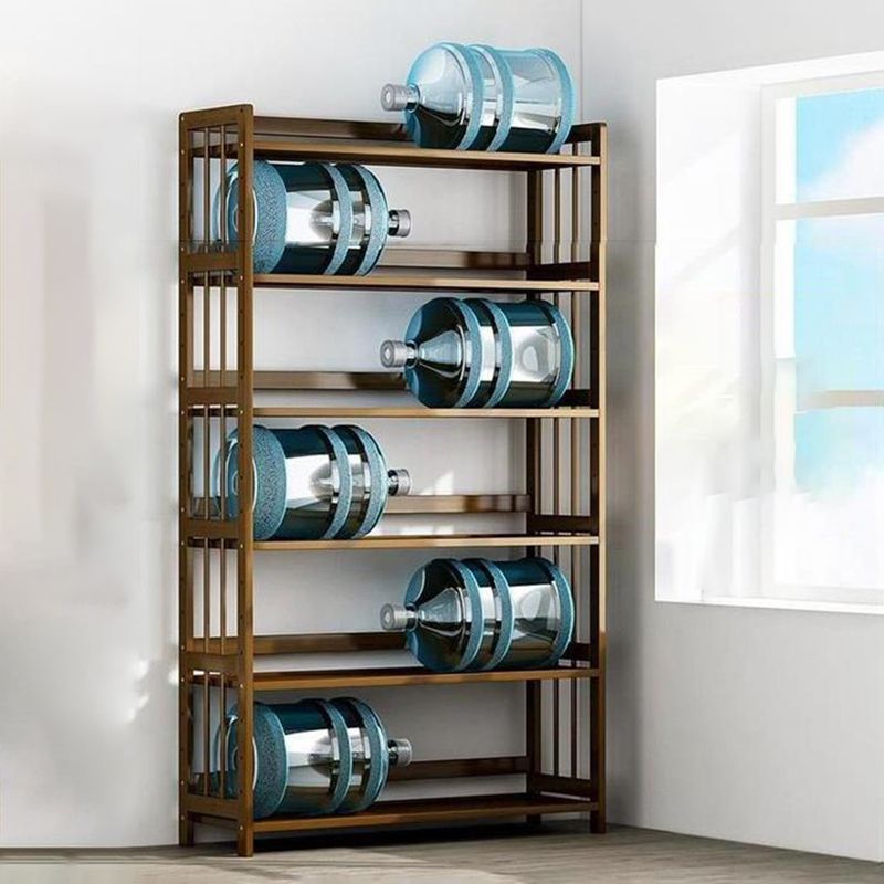 Contemporary Etagere Bookshelf Bamboo Shelf Bookcase for Home