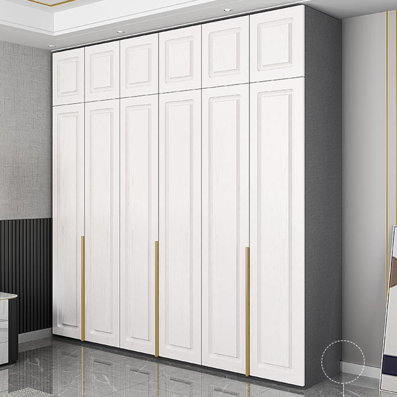 Modern Style Wardrobe White Colour Wooden Wardrobe Closet with Drawer