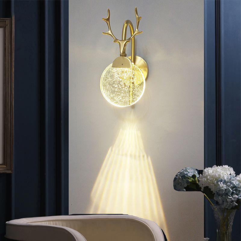 Murale moderne Mur léger de la forme de fourchette LED Appiculture murale en or pour le salon