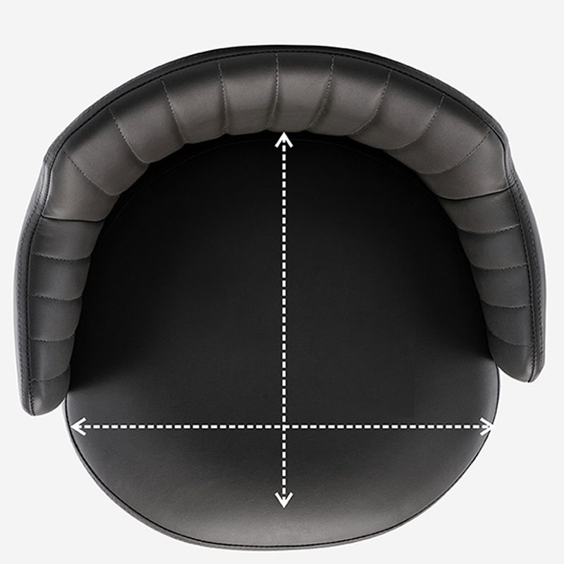 Contemporary Swivel Bar Stool Upholstered Leather Stools with Footrest