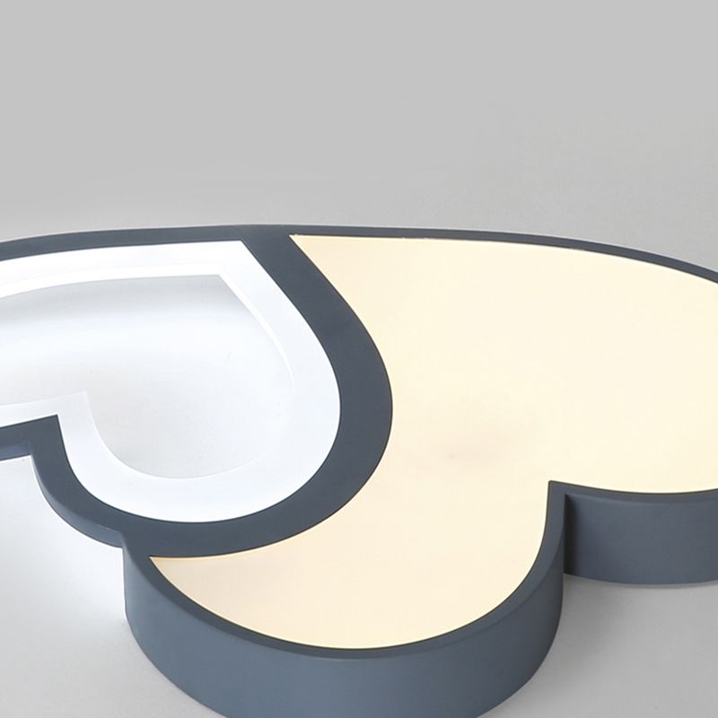2-Loving Heart plafondmontage licht Macaron Loft acryl LED-plafondlamp voor de kleuterschool