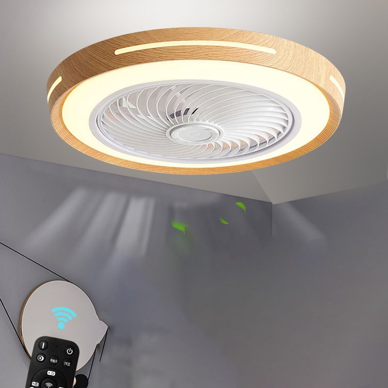 Nordic Style Ceiling Fan Lamp Geometry Ceiling Fan Light with Acrylic Shade for Bedroom