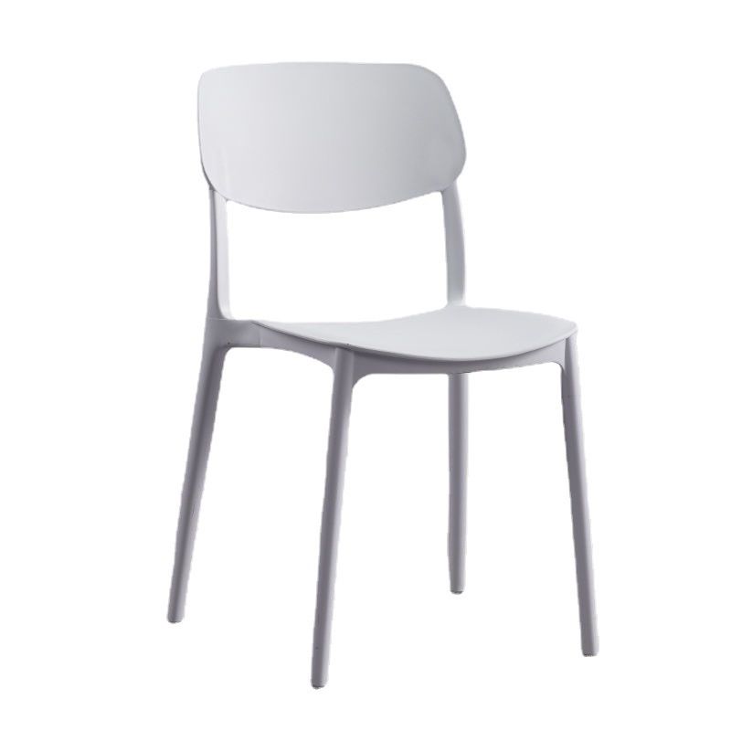 Home Plastic Side Chair Dining Room Open Back Armless Chairs