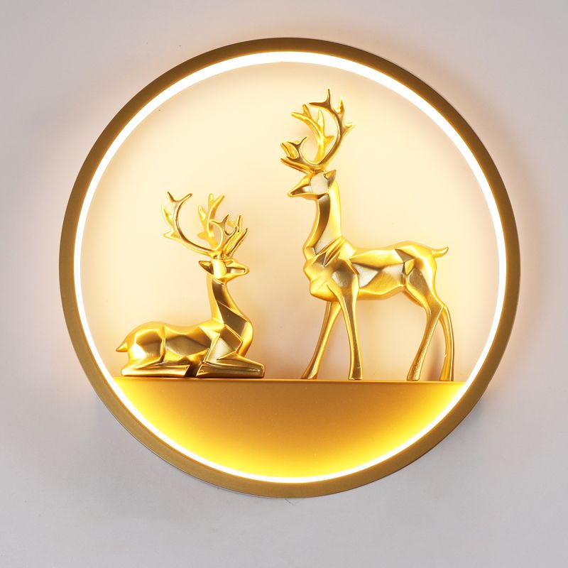 Lampade a parete in metallo circolare a 1 lutto moderno moderno lampada da monte per soggiorno