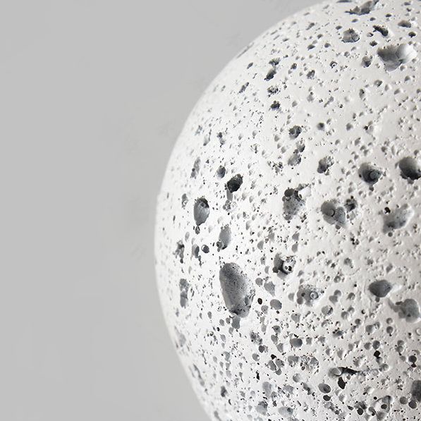 Forma sferica 1 lampada a sospensione leggera moderna lampada sospesa in cemento per soggiorno