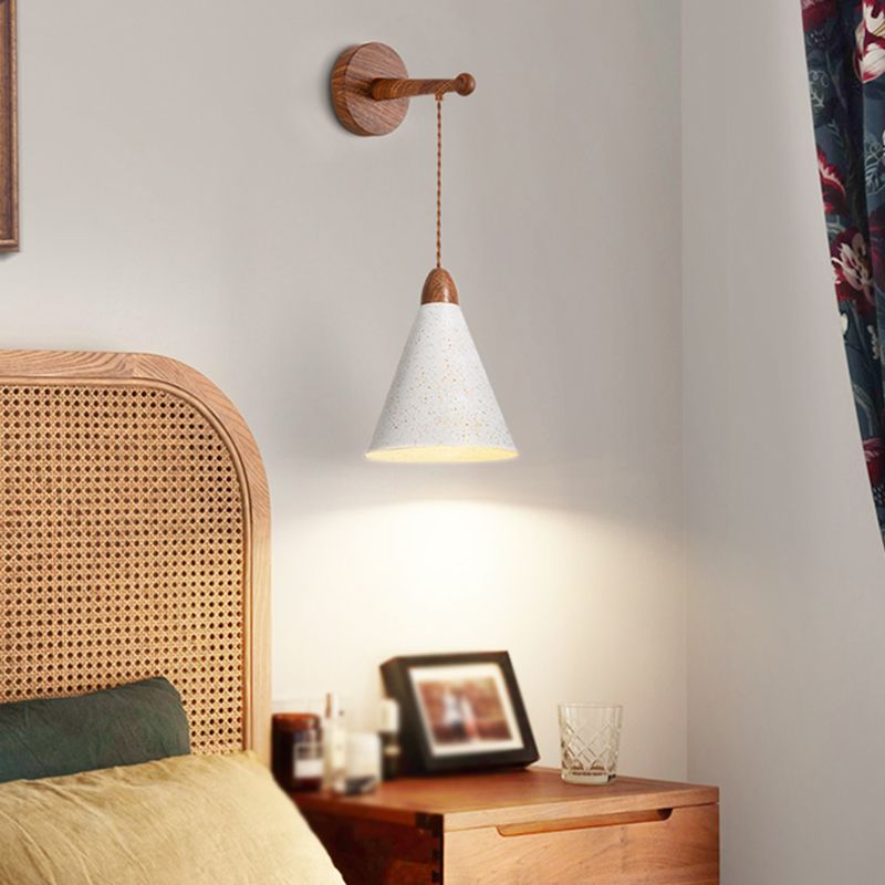 Contemporary Metal Wall Sconce Lighting Cone Shape Wall Lamp for Living Room