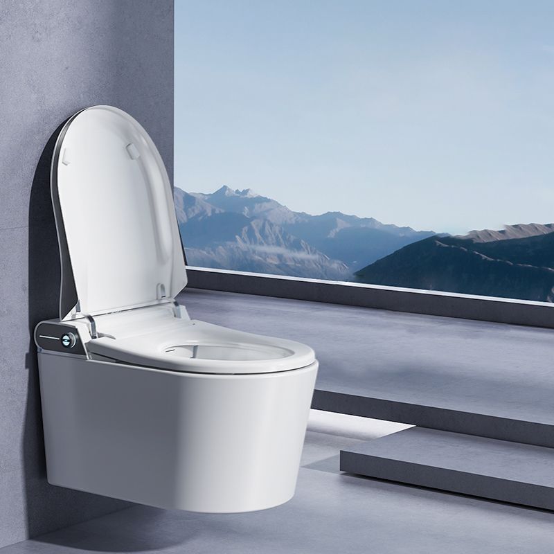 Elongated Wall Mounted Bidet Temperature Control Wall Hung Toilet Set