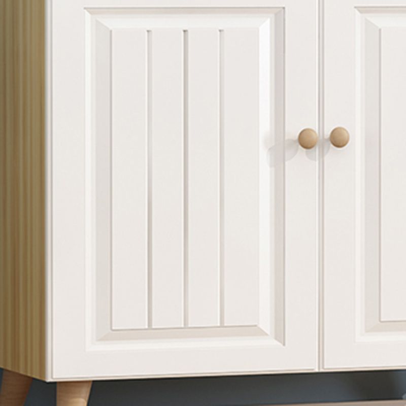 Contemporary Style Wood Adjustable Shelving Buffet Sideboard with Cabinets