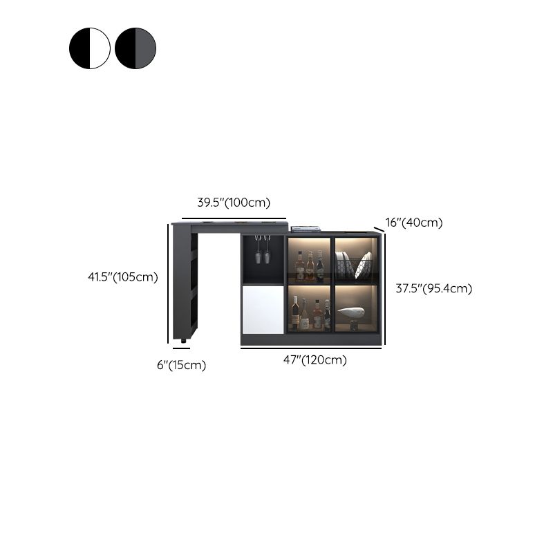Contemporary Style Rectangle Wood Bar Height Table for Living Room