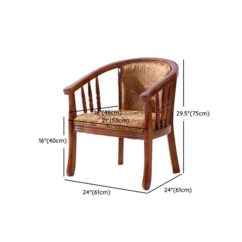 Traditional Style Dining Chair Solid Wood Dining Arm Chair for Hotel