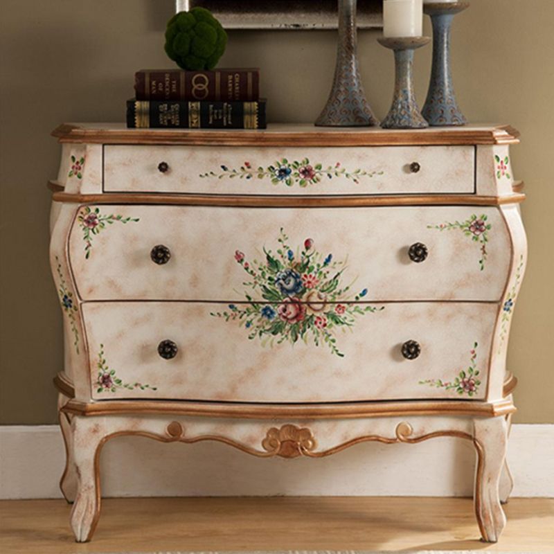 Solid Wood Dresser Traditional Storage Chest Dresser with 3/2 Drawers