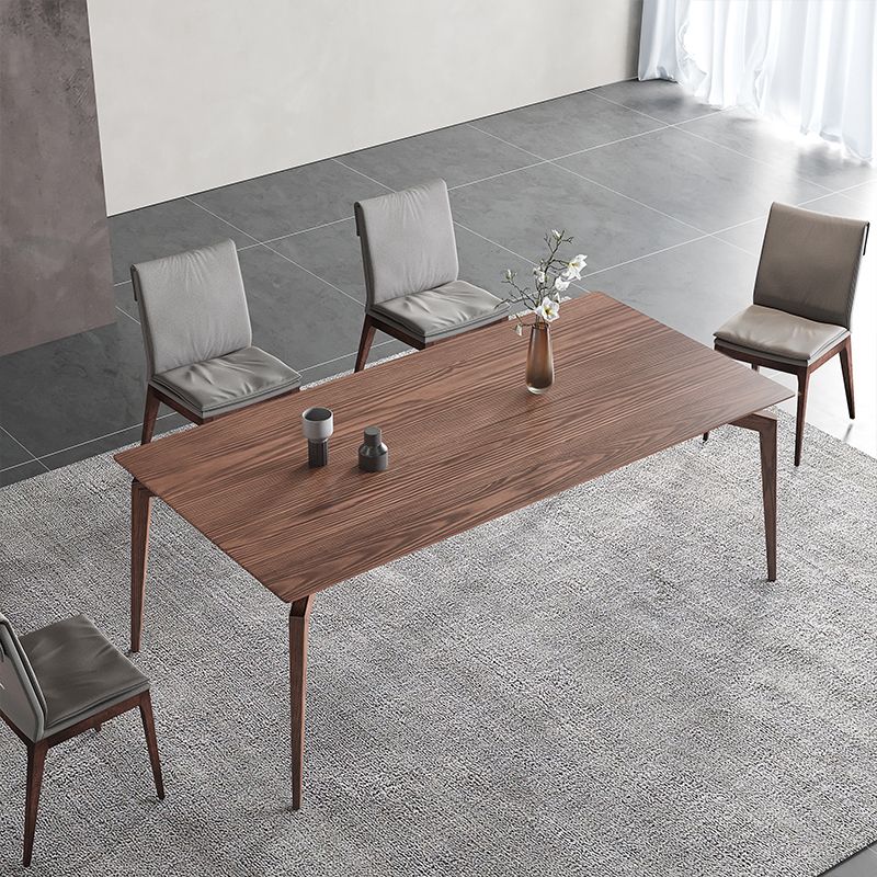 Table à manger moderne de la table en bois de cendre rectangle avec 4 jambes pour le restaurant
