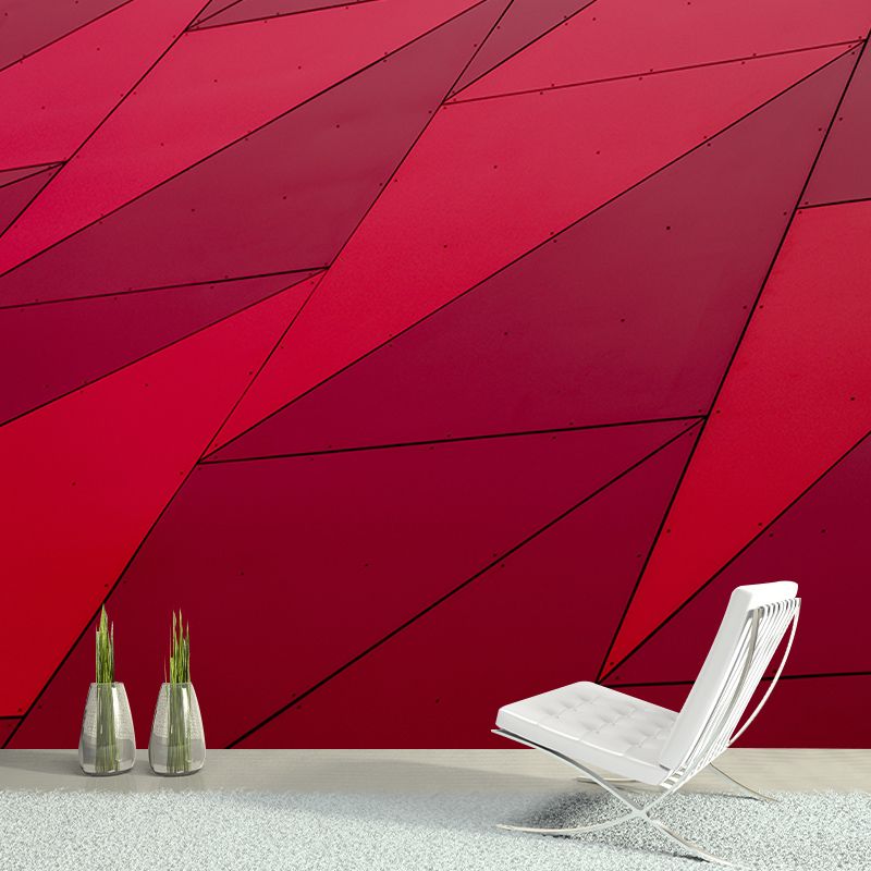 Environment Friendly Resistant Mural Wallpaper Geometry Elements Sleeping Room Wall Mural