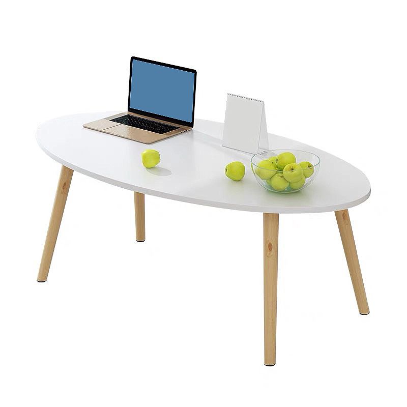 4 Legs Base Design Wood Color Solid Wood White/wood-based Panel Top Coffee Table