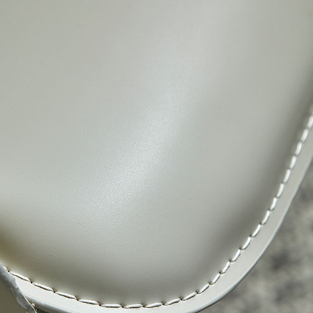Silla de comedor de metal moderno, silla de comedor de cuero para uso en restaurantes