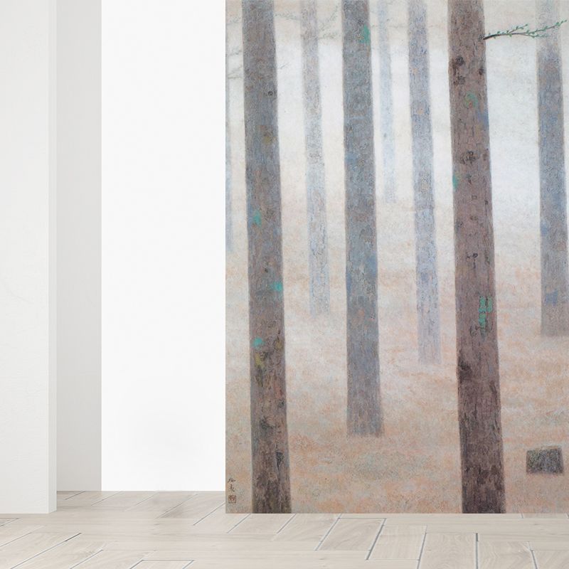 Brown Tree Trunk Mural Wallpaper Landscape Modern Home Wall Art for Interior Wall