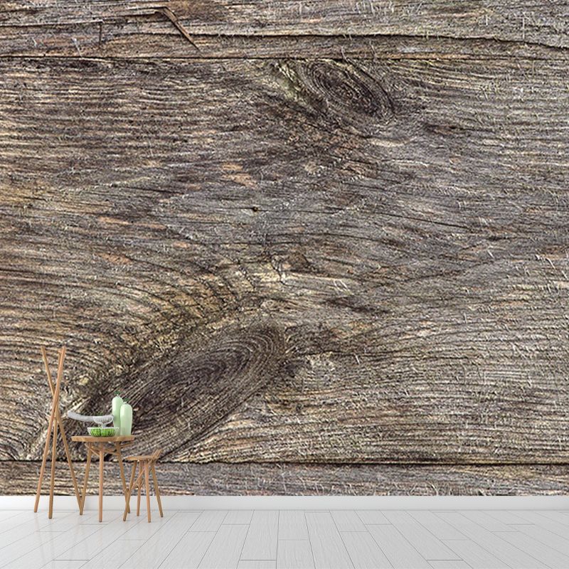 Wood Grain Industrial Style Mural Wallpaper Horizontal Photography Room Wall Art