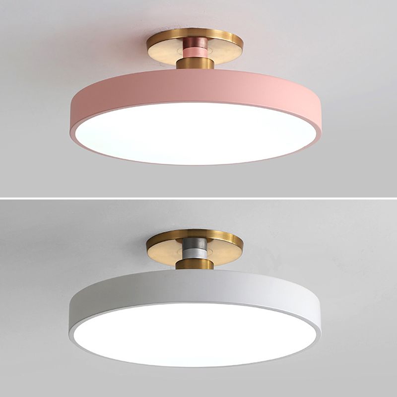Circular Ring Acrylic Semi Flush Mount Lighting Modern LED Semi Flush Ceiling Light Fixture