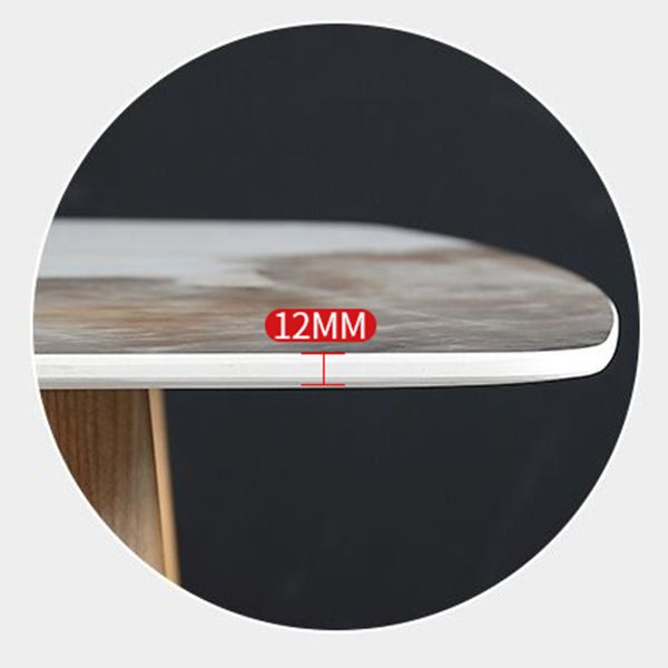 Rectangle 4-foot Dinner Table Modern Style Stone Dining Room Collection for Home
