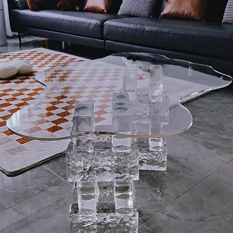 White Plastic Modern Free-Form Single Coffee Or End Table for Bedroom