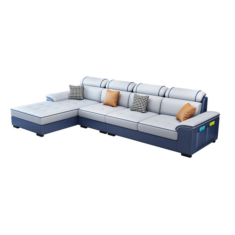 133.07" W x 70.87" D x 35.43" H Pillow Top Arm Sofa with Chaise