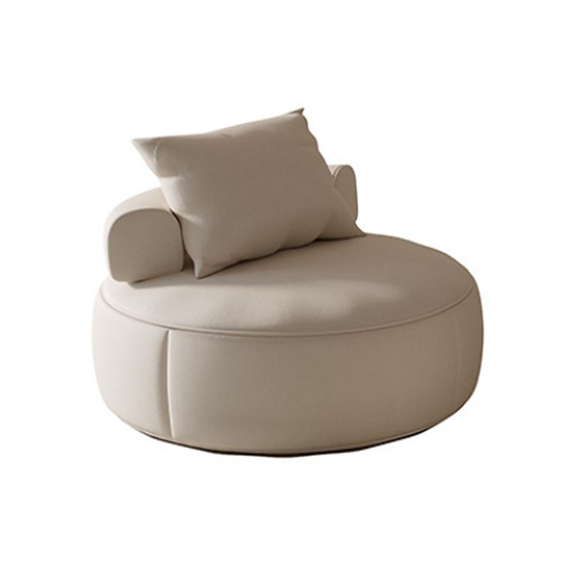 Nordic Style Handless Imitation Leather Curved Back Parsons Chair